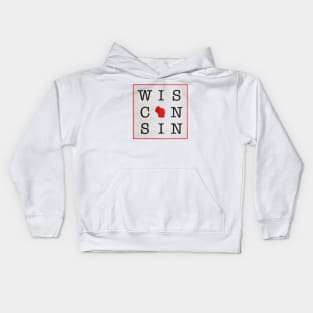 Wisconsin • Midwest • Center of the World Kids Hoodie